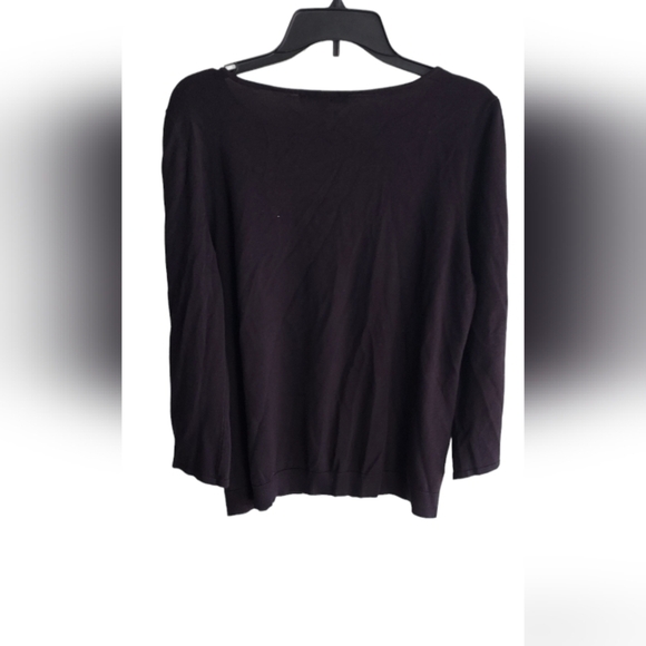 Ellen Tracy black sweater with cut out sleeves - Picture 2 of 5